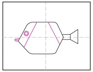 Easy How to Draw Tropical Fish Tutorial and Fish Coloring Page