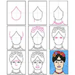 How to Draw Friday Kahlo tutorial