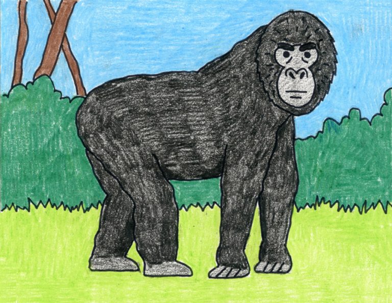 How to Draw a Gorilla · Art Projects for Kids