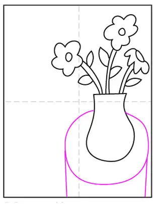 Flower vase coloring page | Download Free Flower vase coloring page for kids  | Best Coloring Pages
