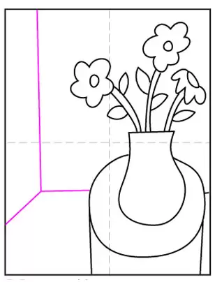 How to draw Flower vase For kids || - YouTube