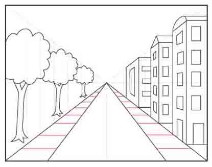 Draw a City with One Point Perspective · Art Projects for Kids