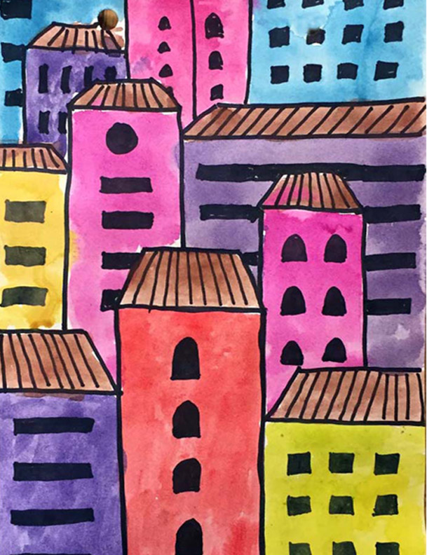 How to Draw Easy Buildings · Art Projects for Kids