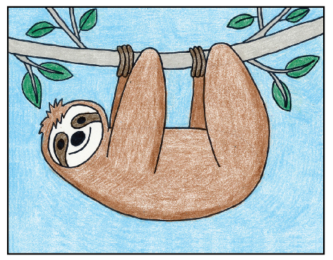 How to Draw a Sloth · Art Projects for Kids