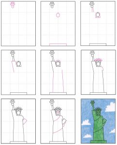 Draw an Easy Statue of Liberty · Art Projects for Kids