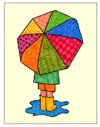 How to Draw an Umbrella · Art Projects for Kids