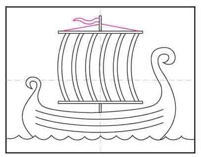 How To Draw A Viking Ship Art Projects For Kids