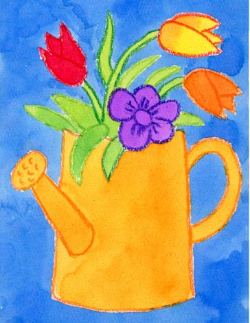 Easy How to Draw a Bouquet of Flowers and Coloring Page