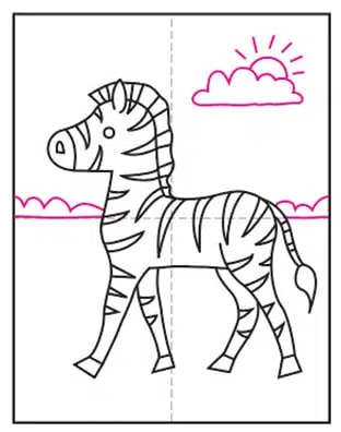 AFRICAN ZEBRA DRAWING