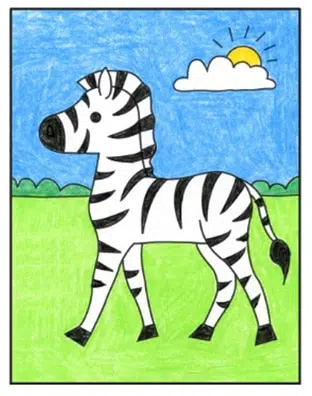 How To Draw A Cartoon Zebra - Art For Kids Hub -