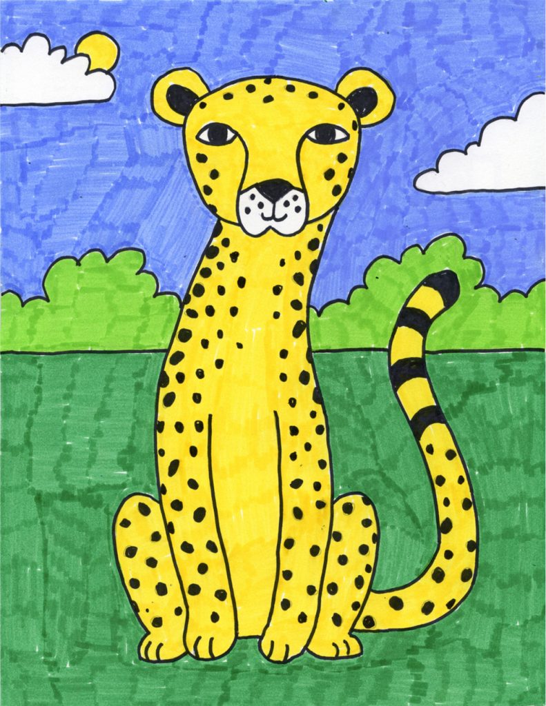 How to Draw a Cheetah · Art Projects for Kids