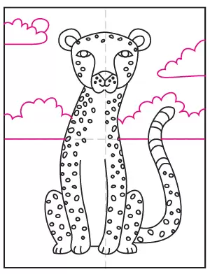 cheetah drawings for kids