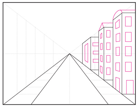 Draw A City With One Point Perspective Art Projects For Kids