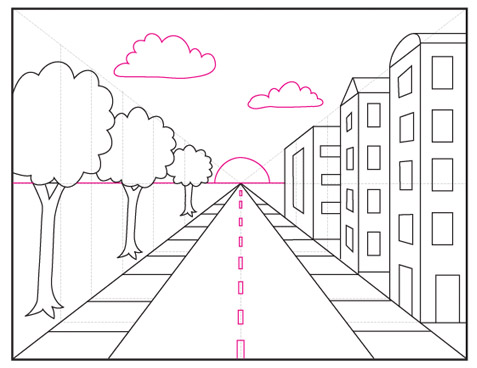 Draw a City with One Point Perspective | Art Projects for Kids