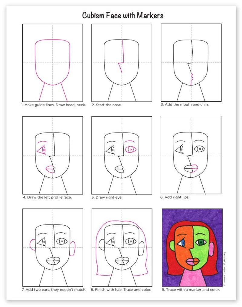How to Draw Cubism: Easy Step-by-Step Art Lesson for Kids