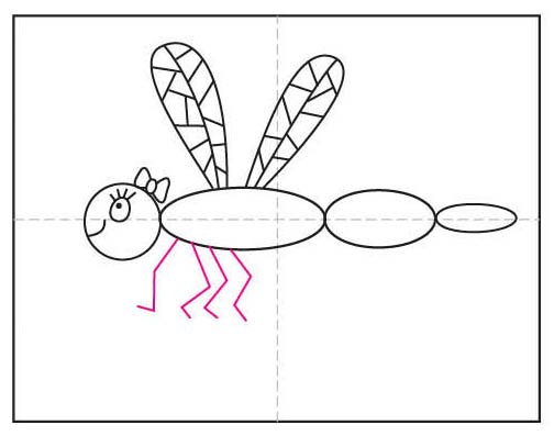 Easy How to Draw a Dragonfly Tutorial and Dragonfly Coloring Page