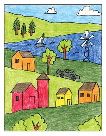 Featured image of post Easy Lake Drawing For Kids