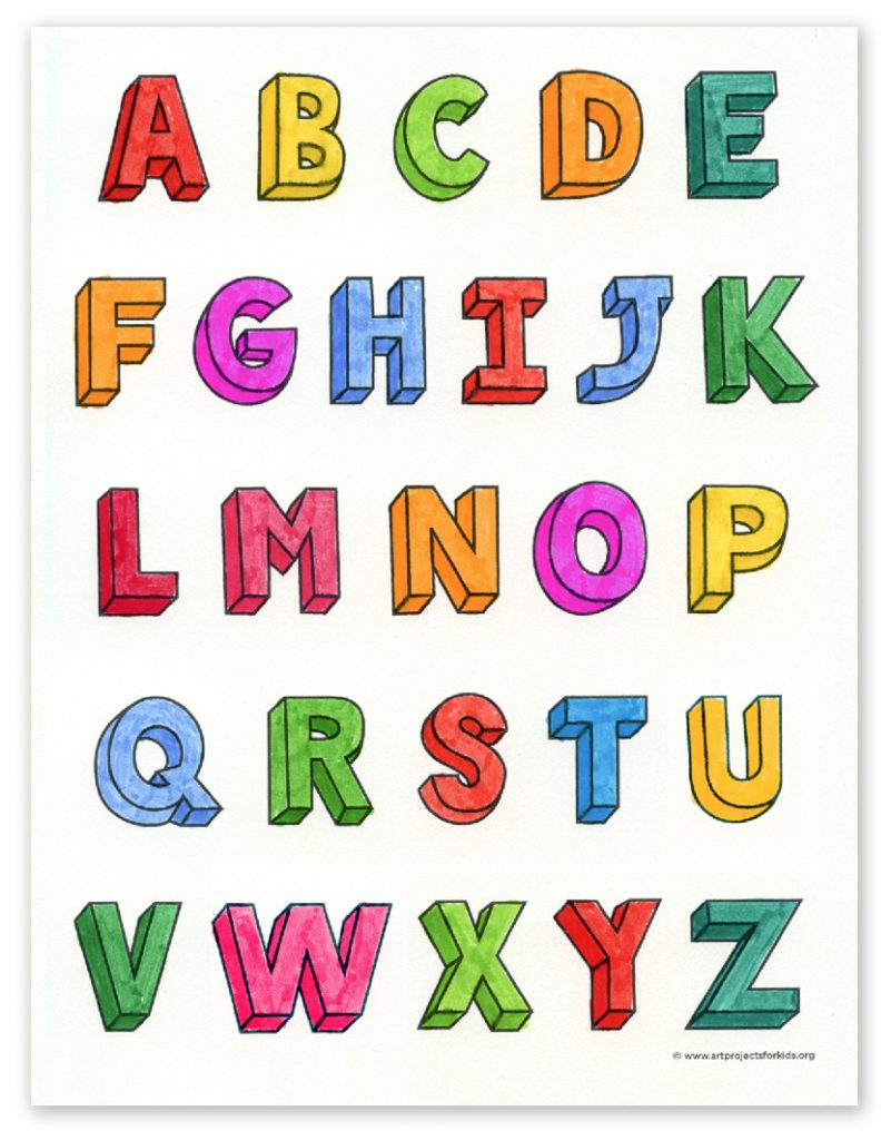 Download How To Draw 3d Letters Art Projects For Kids