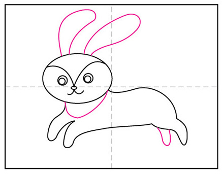 how to draw a rabbit step by step for kids