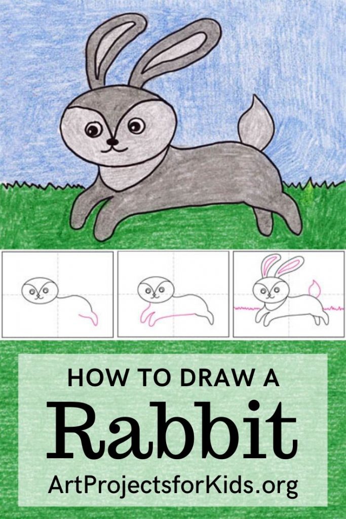 line drawing of rabbit