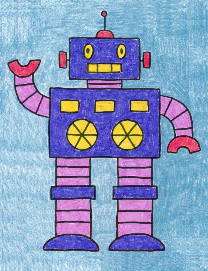 How to Draw a Robot | Robot Coloring Page