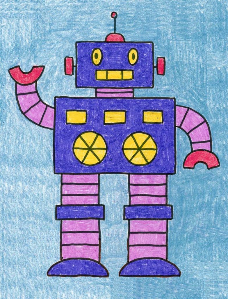 robot art drawing