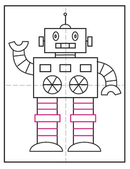 How to Draw a Robot | Robot Coloring Page