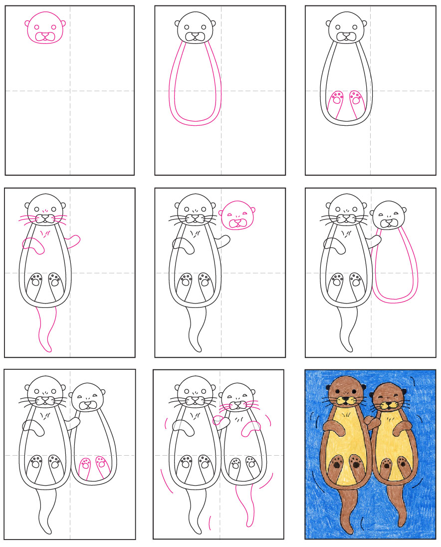 How to Draw a Sea Otter · Art Projects for Kids