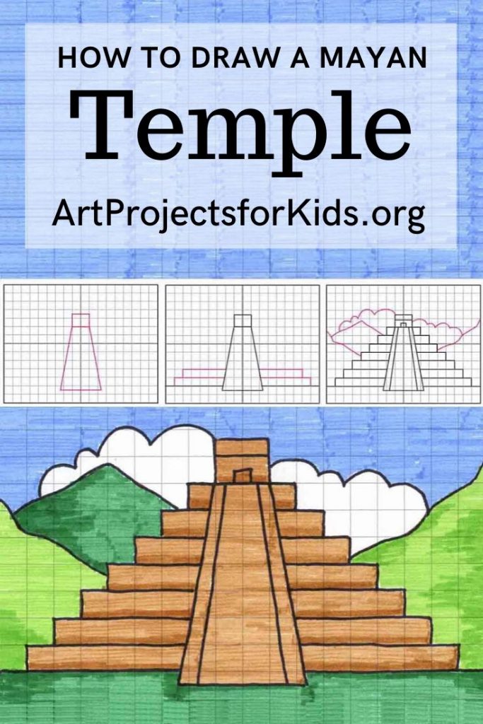 Draw a Mayan Temple for Cinco de Mayo Art Projects for Kids