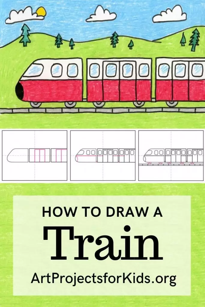 how to draw a train