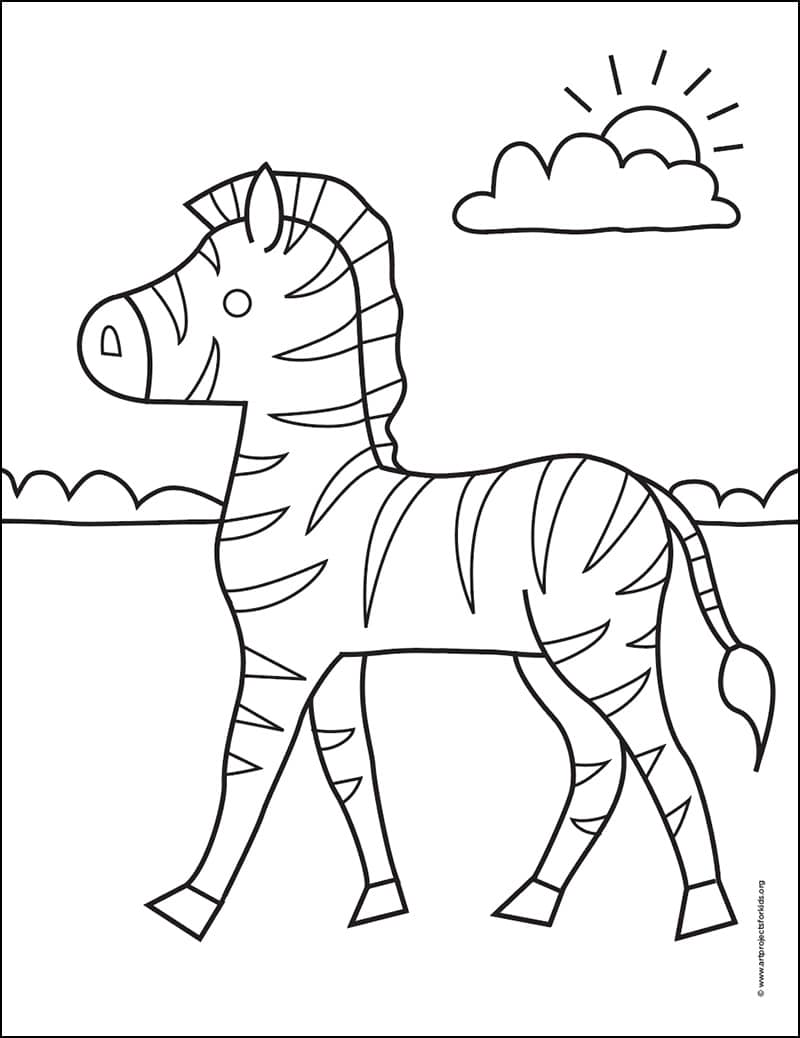 How To Draw A Realistic Zebra