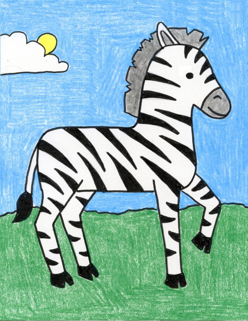 How to Draw a Zebra · Art Projects for Kids