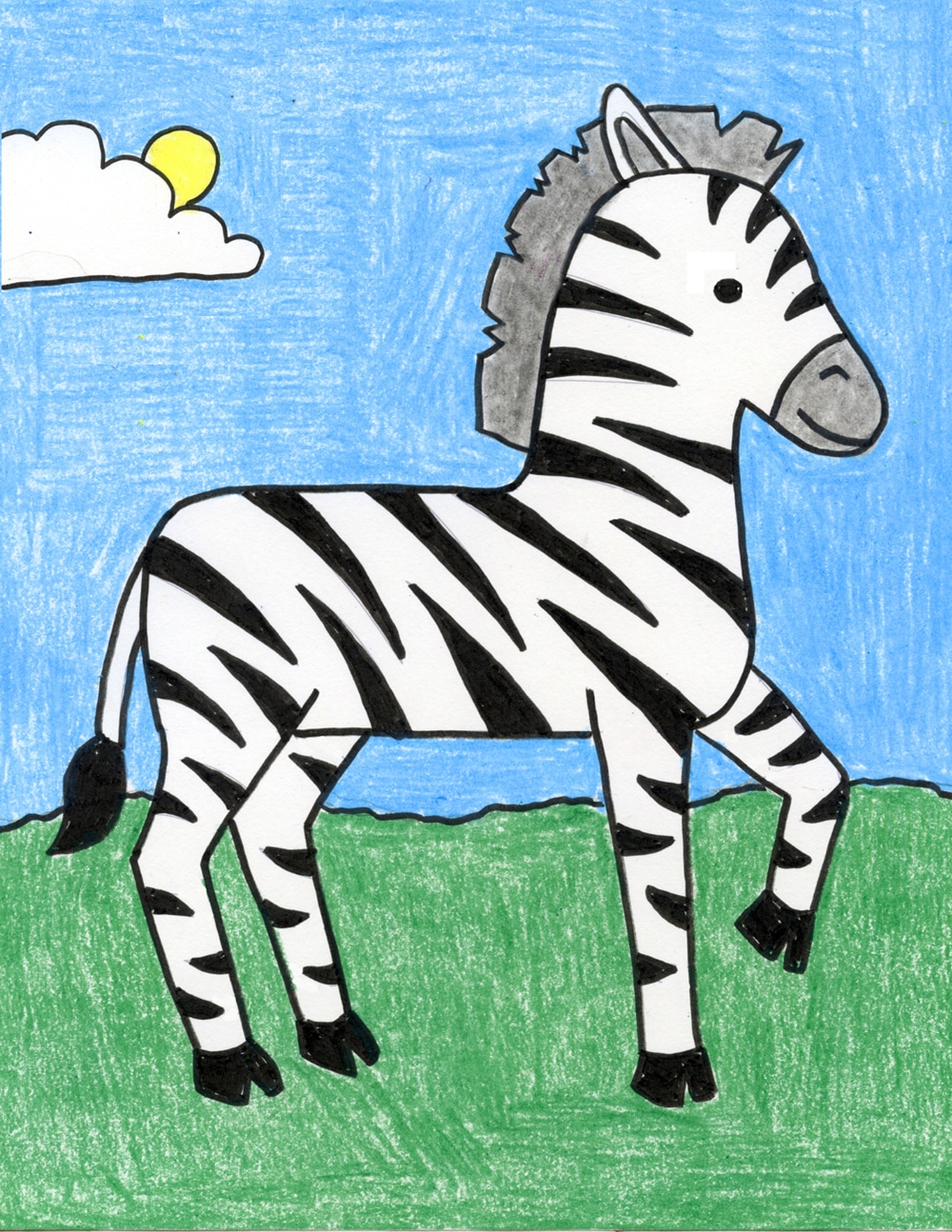 Creative Zebra Sketch Drawing for Beginner