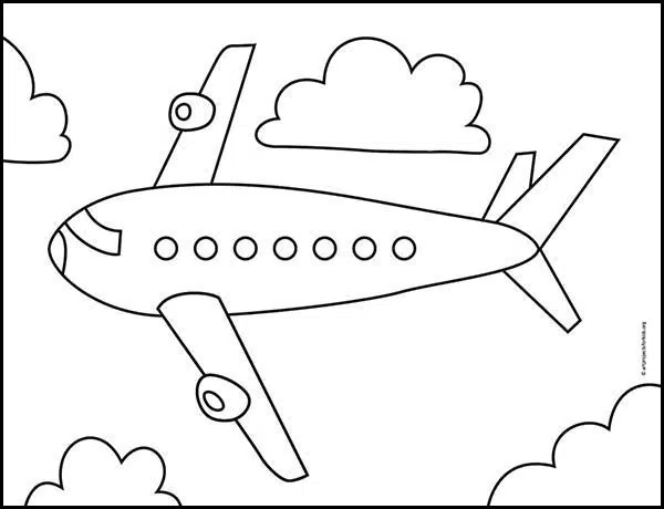 airplane drawings for kids