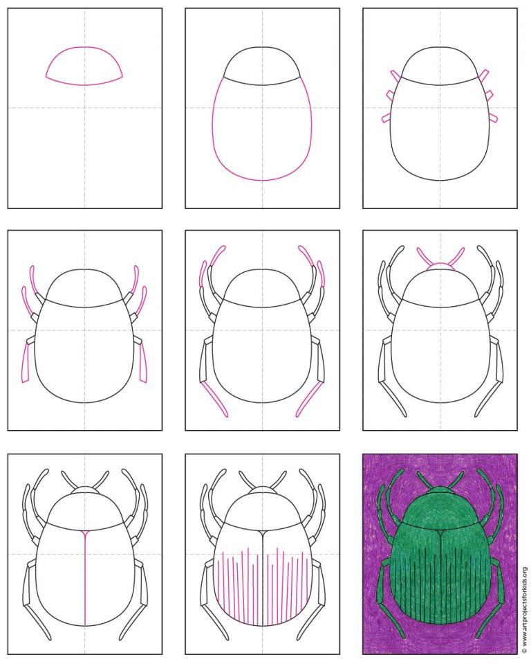 How to Draw a Beetle · Art Projects for Kids