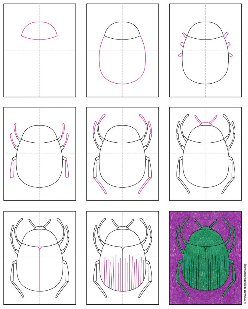 How to Draw a Beetle · Art Projects for Kids
