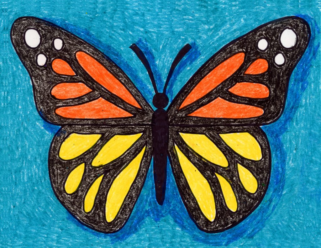 How Do You Draw A Easy Butterfly at Abel Hankins blog