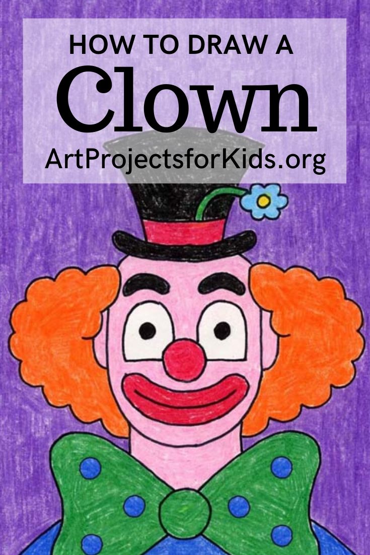 Easy How to Draw a Clown Face Tutorial