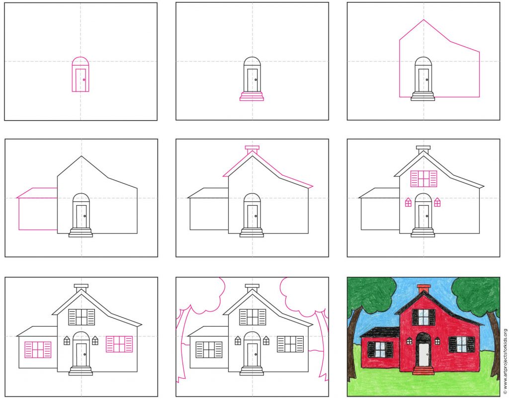 How to Draw a House · Art Projects for Kids