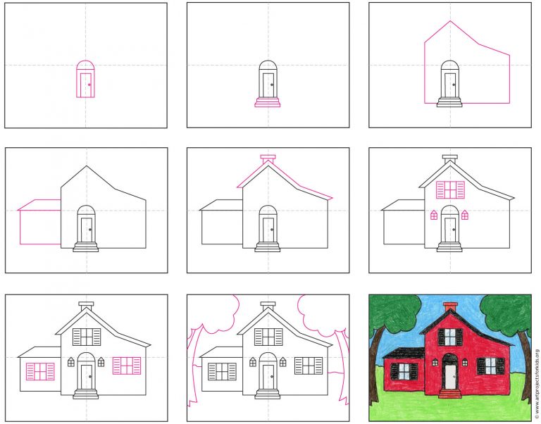 How to Draw a Country House · Art Projects for Kids