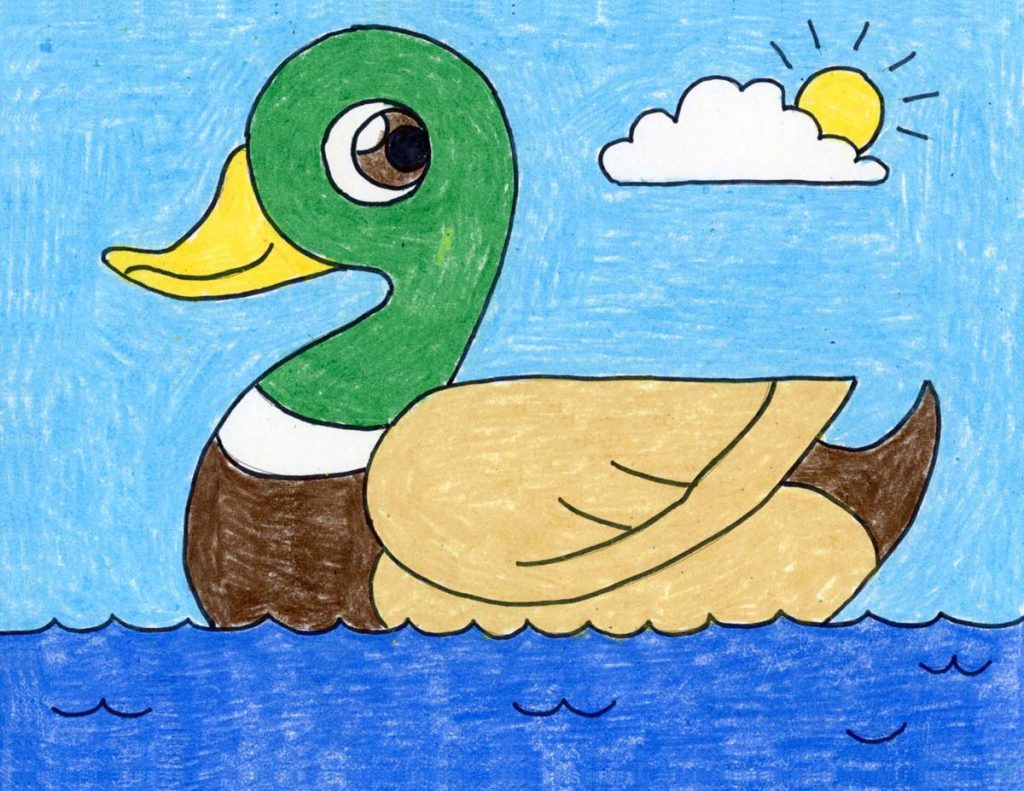 How To Draw Cartoon Duck