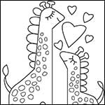 Giraffe and Baby Color 150 — Activity Craft Holidays, Kids, Tips