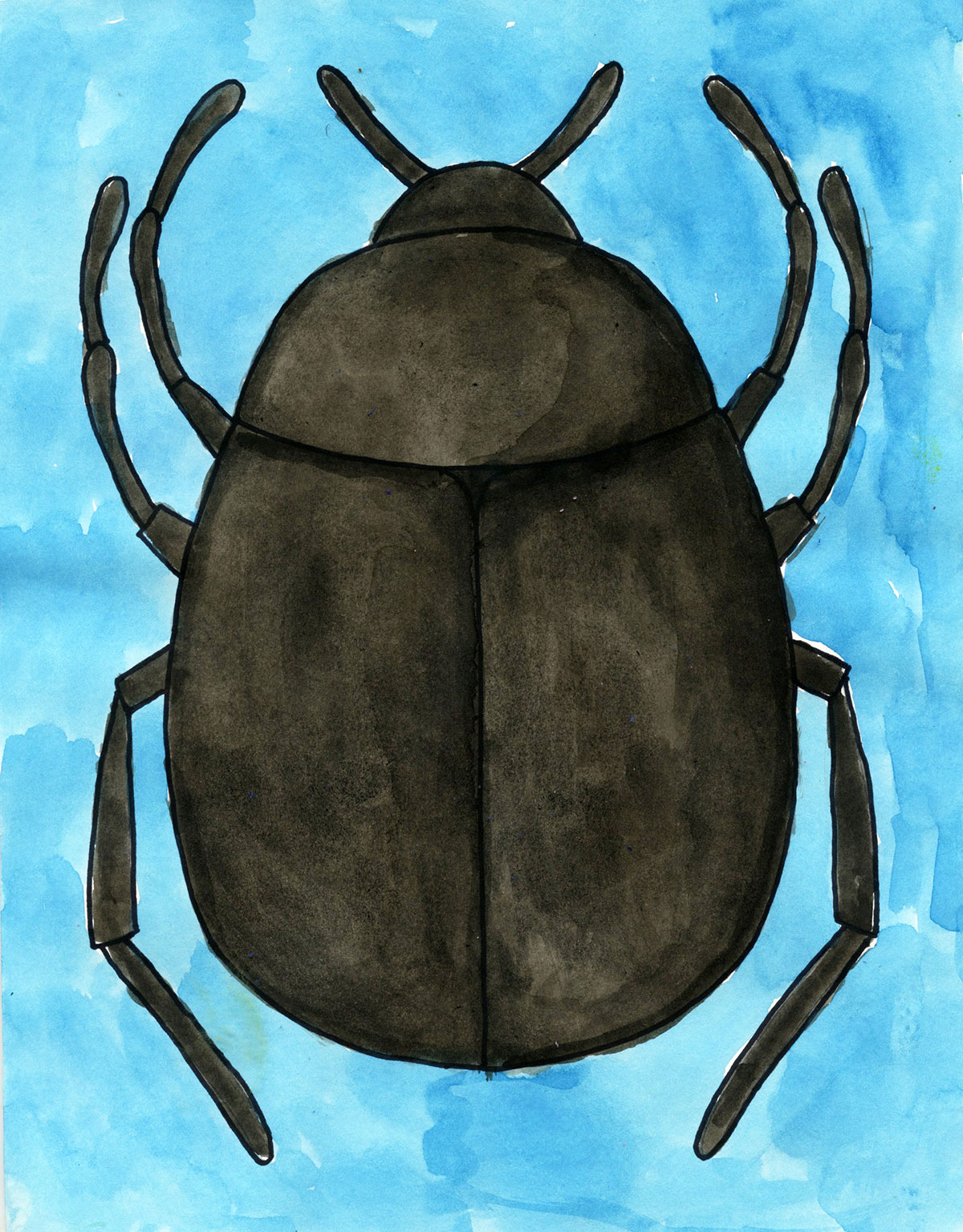 How to Draw a Beetle: Easy Step-by-Step Art Lesson for Kids