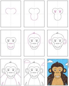 How to Draw a Monkey Face · Art Projects for Kids