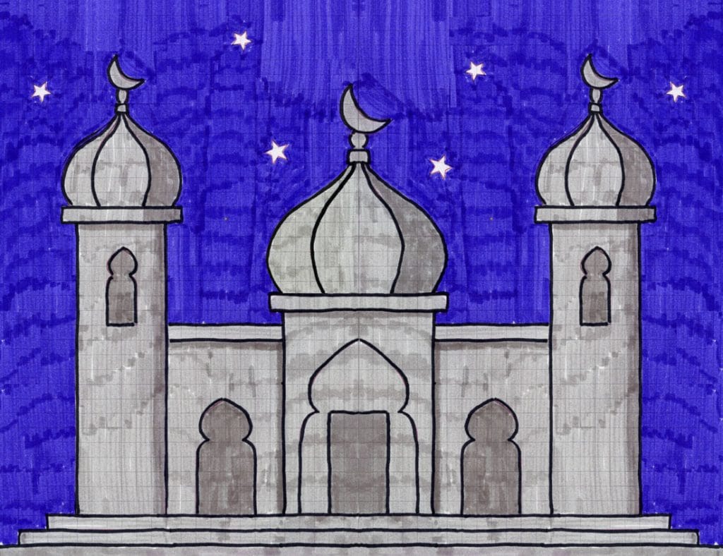 How to Draw a Mosque · Art Projects for Kids