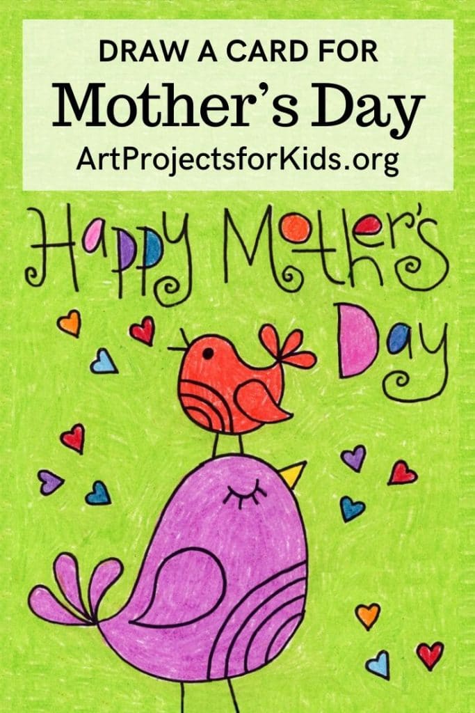 Easy DIY Mother's Day Card Tutorial and Mother's Day Coloring Page