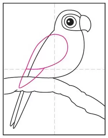 Page Shows How To Learn To Draw Step by Step Cute Little Green Parrot.  Developing Children Skills for Drawing and Coloring Stock Vector -  Illustration of flat, black: 182286321