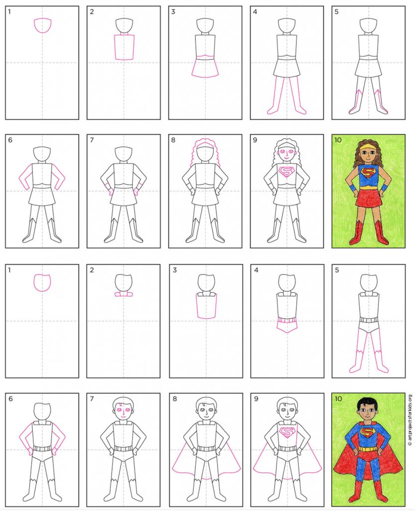 How to Draw a Superhero · Art Projects for Kids