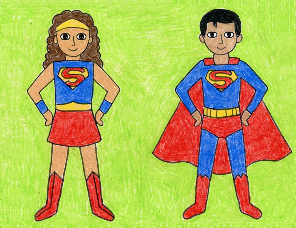 How To Draw A Superhero Art Projects For Kids