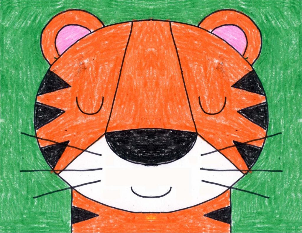 Easy Tiger Drawing for Kids Roar Into Creativity Jinzzy